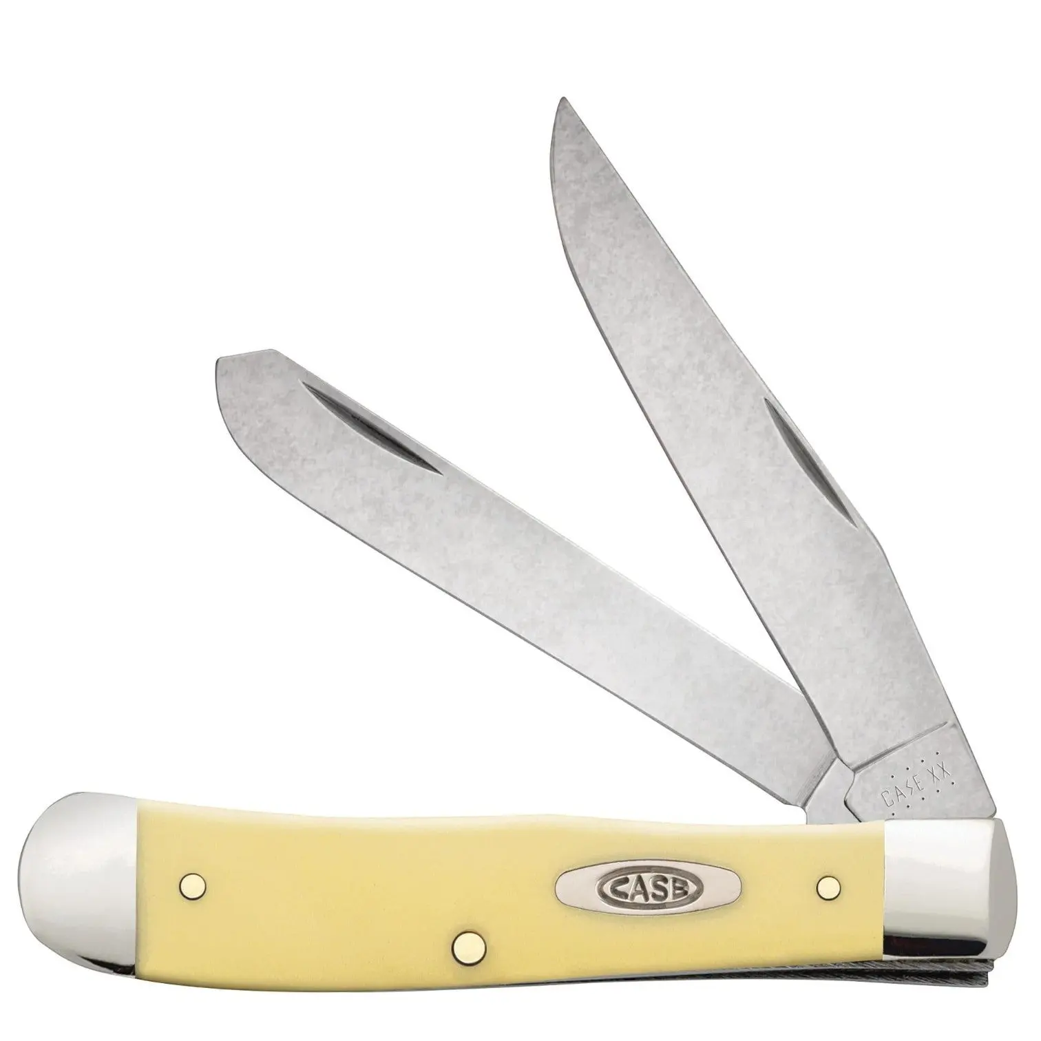 Case® Yellow Synthetic Trapper Pocket Knife, Folding, Hand-Crafted