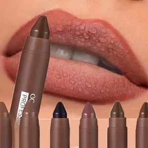 4 Pcs Matte Lip Combo Set | 90s Brown Nude Lipstick & Liner Duo | Waterproof Long-Lasting Chocolate Lip Kit | Smudge-Proof Lip Contour for All Skin Tones