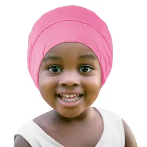 Satin Bonnets for Sleeping: Adjustable for  6-36 Months, Silky Smooth for Frizzy Curly Hair, Breathable Rose