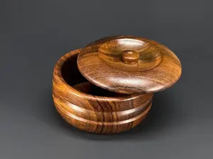 Premium Quality Wooden Shaving Bowl/ Cream Foam Lather Mug and Shaving Soap set