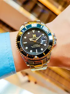 European and American Feng Shui Ghost Submariner Series High end Business Men's Fully Automatic Mechanical Watch Hollow Waterproof Luminous Calendar Steel Strip Fashion Leisure Versatile Young Men's Watch Luminous Fashionable Watch