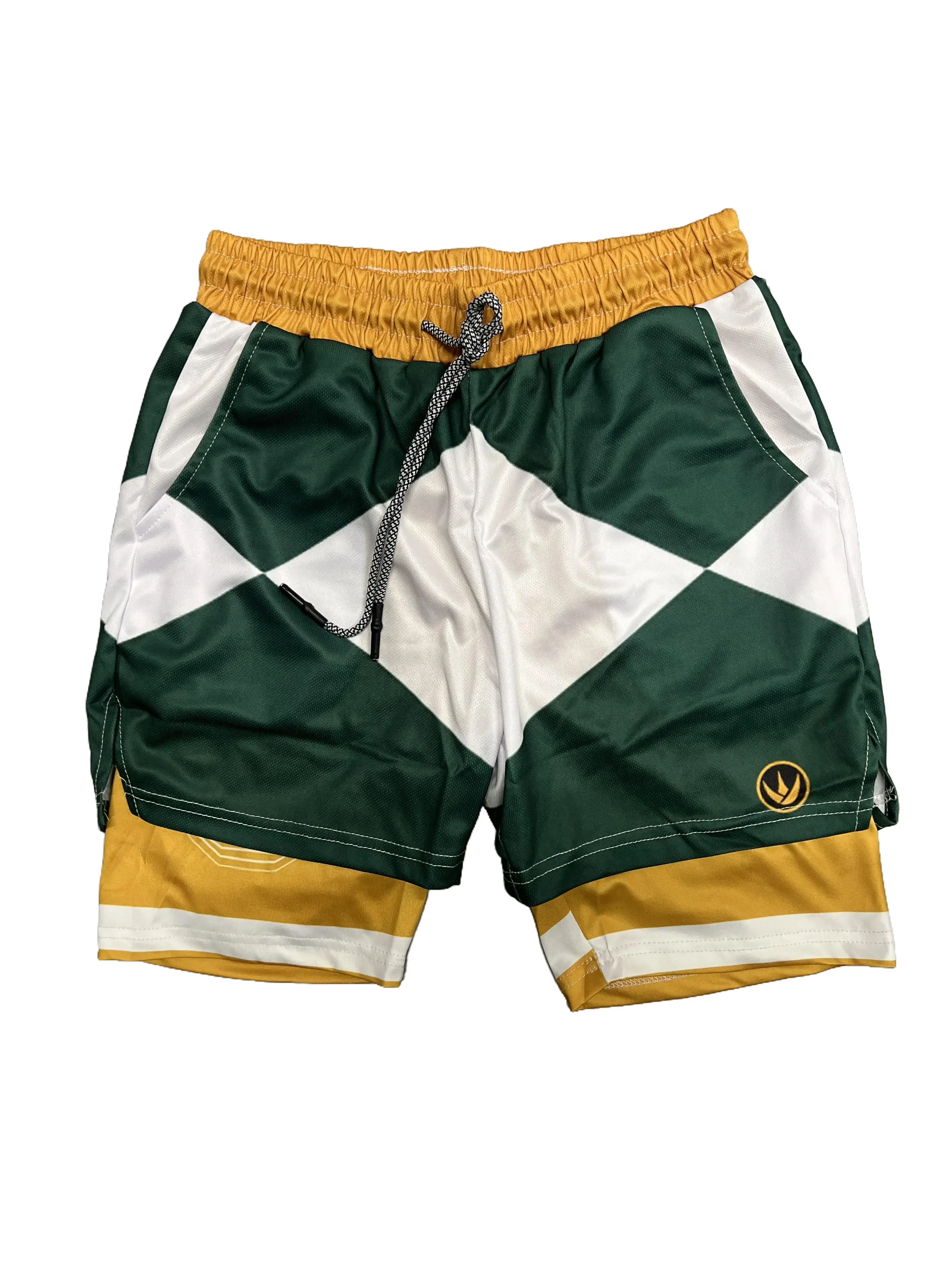Men's Anime Style Double-Layer 3D Digital Printing Gym Workout Shorts - Summer Slim-Fit Sports Bottoms for Beach, Fitness Training, Anime Style Men's Shorts, Aesthetic