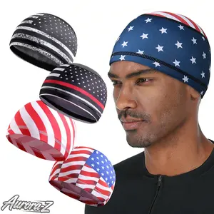 2Pcs/3Pcs USA 250th Anniversary Patriotic Cooling Skull Cap Helmet Liner | PatrioticTok CyclingTok OutdoorTok Sweat Wicking Breathable Beanie | Unisex for Cycling Running Motorcycle Hiking Gym Outdoor Sports