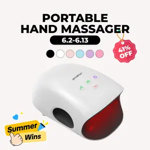 CINCOM Portable Hand Massager, Cordless, Advanced Airwave Technology, Customized Mode & Heating Function, Long-Lasting Battery Life, Auto-Off Feature, Perfect for Daily Relaxation, Comfort, White, Ideal Gift for Christmas & Birthday,summerwins