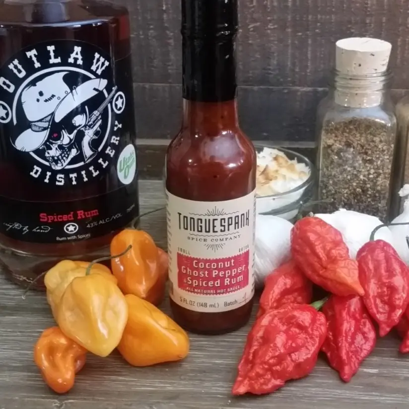 Tonguespank Coconut Ghost Pepper VERY Hot Sauce Flavor Salt Chilli