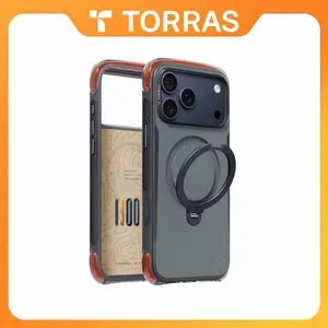 TORRAS Q3Air Pro for iPhone 17/16/15 Pro Max Case with 360° Ring Stand & Airbag Protection 4-Meter Anti-Fall Shockproof Cover