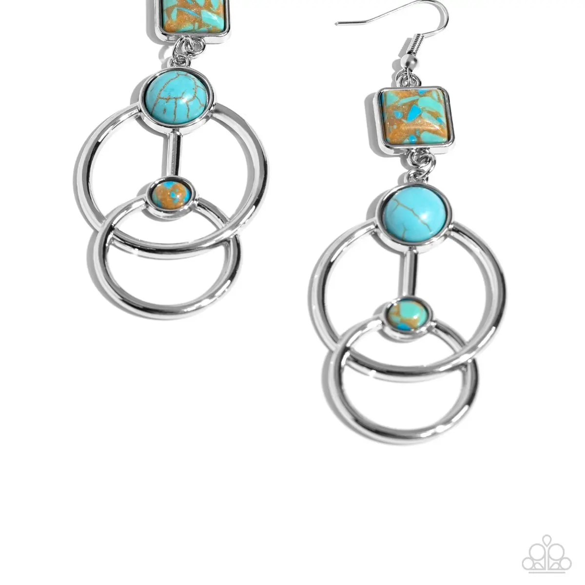 Interlocked Influence - Brown Earrings