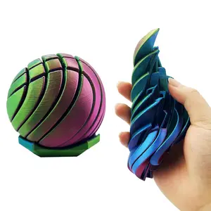 3D Printed Fluid Flow Stress Relief Slime Ball, Transformable Decompression Desktop Ornament, Gravity-Driven Flow Desk Decor for Home & Office
