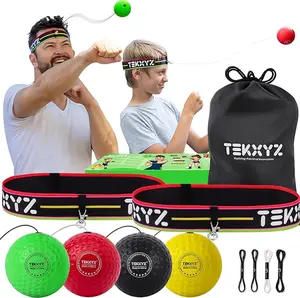 TEKXYZ Reflex Ball Set – 3 Difficulty Balls, 2 Adjustable Headbands, For All Skill Levels