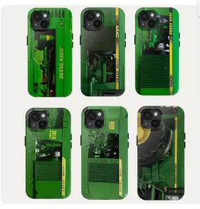 John Deere Green Tractor Tough Phone Case JD Tractor Farmer Phone Cover Tough Suitable for iPhone 17/16/15/14/13/12/11 Pro Max/Plus anti-drop protective case, lightweight, new fashion trend design, Perfect Gift for Women Men.A gift for the fans