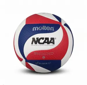Molten V5M5000-3N Flistatec NCAA Indoor Volleyball, Size 5, Red/White/Blue, PU Microfiber Construction