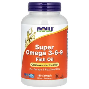 NOW Foods Super Omega 3-6-9, 180 Softgels