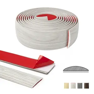 【NEW】Art3d Self Adhesive Floor Transition Strip, 119inch Flexible PVC Carpet to Tile Threshold Divider, Peel and Stick Waterproof Gap Cover Strip for Living Room Kitchen Doorway (Cherry/Black/Brown/Gray/White/Yellow)