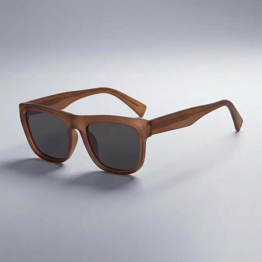 LUXE Lite Matte Square Sunglasses - Premium Textured Acetate Retro Frame, HD Polarized Anti-Reflective Old Money Aesthetic, UV400 Blocker, US Stock for Driving & Travel, Father's Day, Traveling, Full Rim, Hand-Polished Material, 90S Thick-Frame, Trendy Be