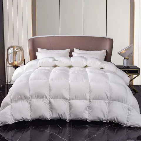 Duvet without cover Feather Fiber Comforter Queen Size Duvet Insert for All Season, 100% Cotton Hotel Collection Down Comforter Alternative, 4 Corner Loops
