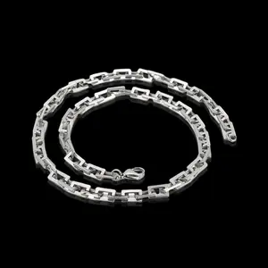 GTHIC Box Chain Stainless Steel Necklace Punk Fashion Jewelry Accessories for Men Women Daily Wear