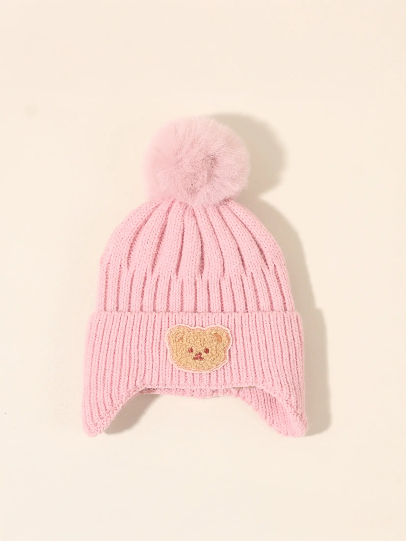 Baby Boys & Girls Newborn Toddler Pom-Pom Beanie, Cozy Knit Winter Warm Bonnet Hat, Casual Style for Fall & Winter, Knitting Beanie