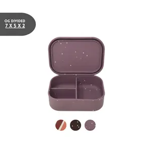 The Dearest Grey OG Divided Silicone Leak Proof Bento Box - Snack & Meal Prep Container