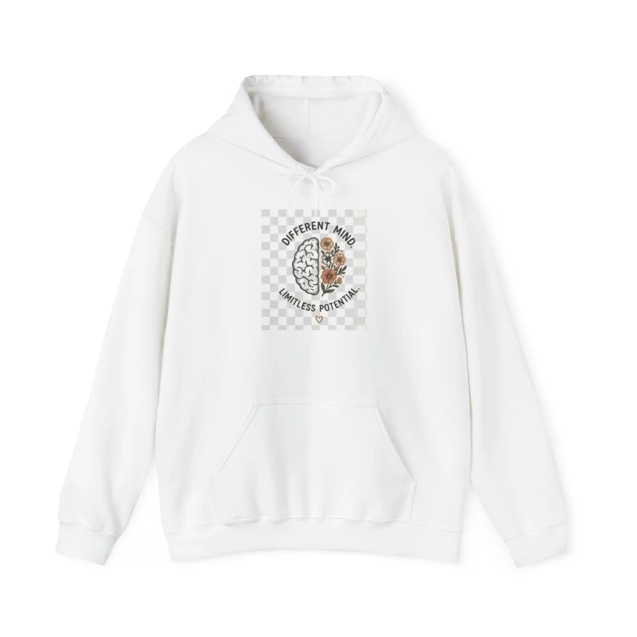 Different Minds Brain Puzzle Graphic Hoodie | Neurodiversity Awareness