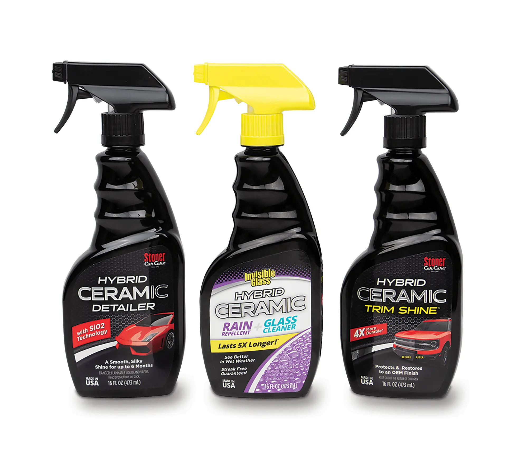 Stoner Car Care Hybrid Ceramic Variety Kit - Automotive Car Wash & Detailing Products for Vehicle Washing, Maintenance, Car Detailing