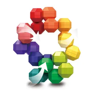 3D Colorful Stress Relief Ball Toy, Magic Cube Puzzle Combination, Relieve Pressure and Emotions, Suitable for Kids and Adults