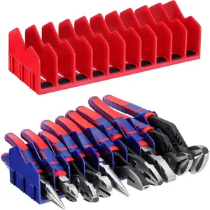 2-Pack Plier Organizer Rack, Pliers Holder and Cutter Organizers with Non-Slip Rubber Base, 20-Slot Tool Box Organizer, Tool Drawer Organizer, Tool Storage, Plier Rack (Pliers Not Included)