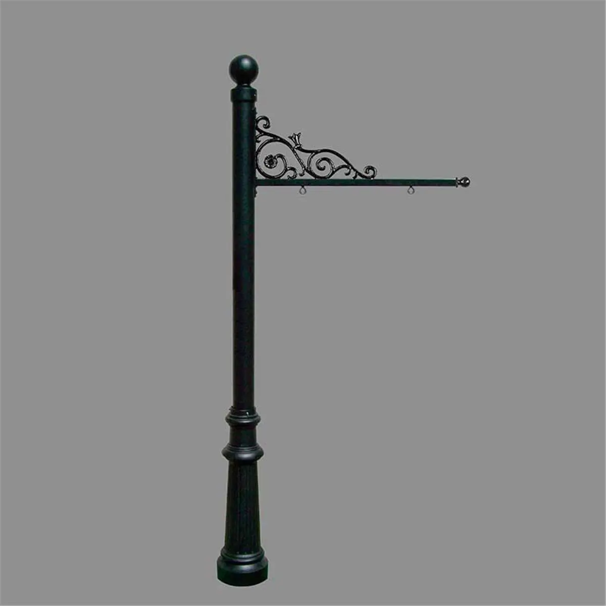 212 MAIN 5 in. Prestige Real Estate Aluminum Hanging Sign System - Decorative Sign with Ball Finial, Fluted Base, Black Color for Car Interior Decoration