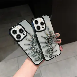 Creative Phone Case, 1 Count 3D Fish Bone Design Phone Protective Cover, Phone Accessories Compatible with iPhone 11 12 13 14 15 16 Pro Max