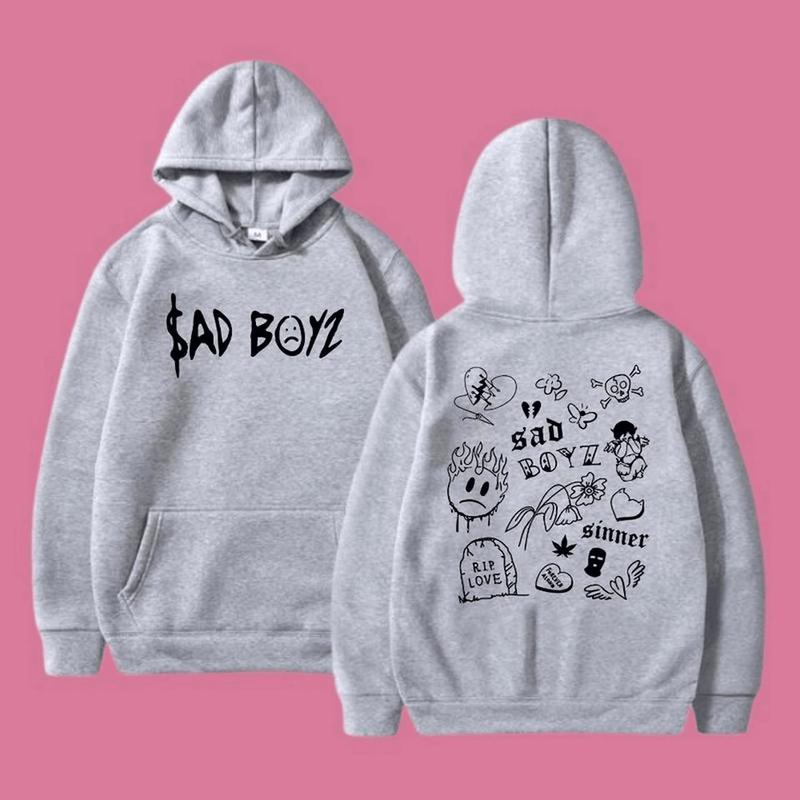 Junior H Hoodie Sweatshirt T-Shirt – No Love Sad Boyz Tour Merch Sad Boyz 4 Life Sweatshirt Hip Hop Concert Tee Jun Unis Hoodied Trendy Cotton Sweaters