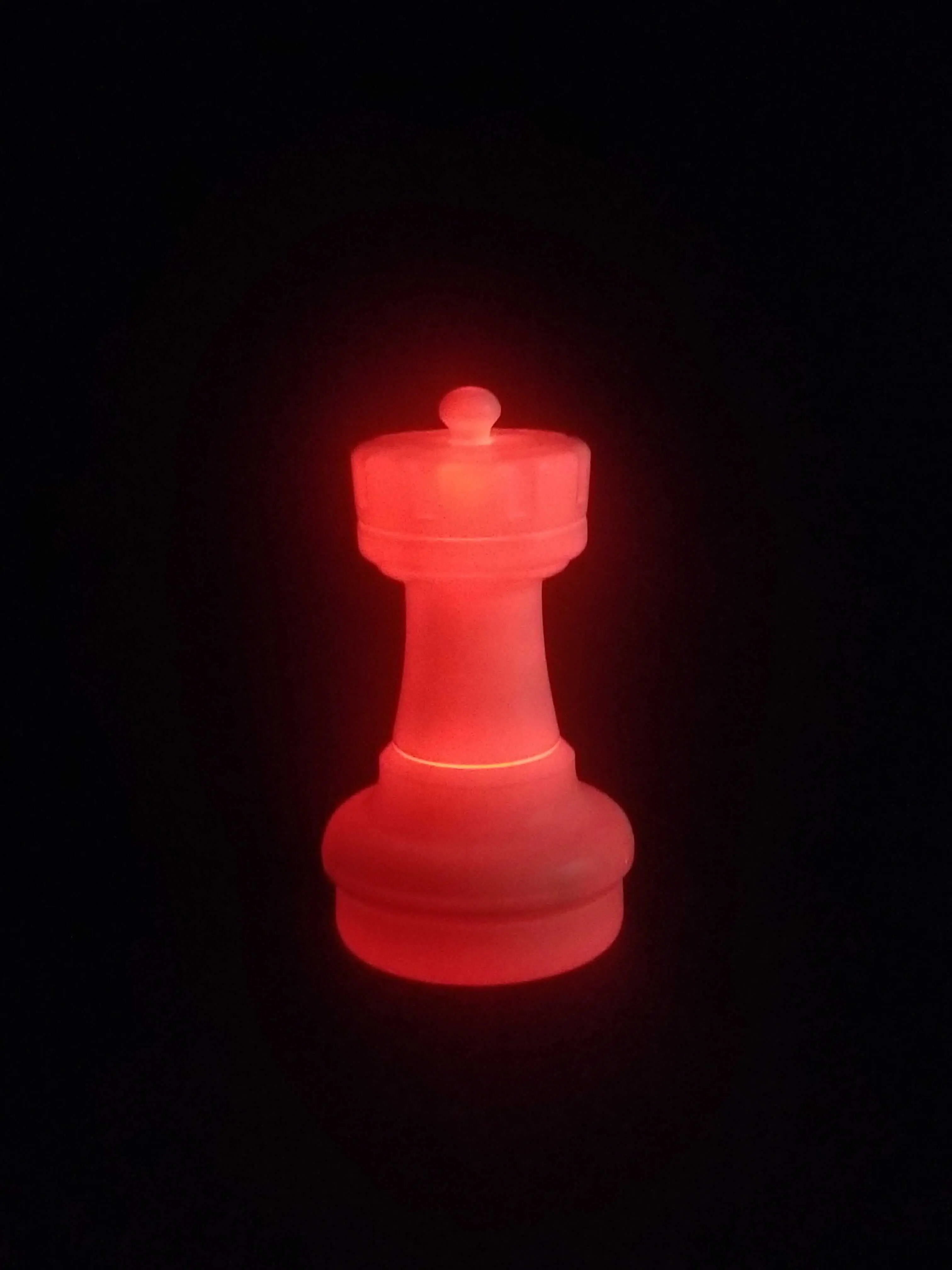 MegaChess 17 in LED Lighted Giant Chess Rook - Individual Plastic Chess Piece with 8 Multi-Color LED Lights