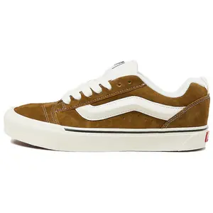 Vans Knu Skool Low-Top Casual Sneakers for Men and Women – Comfortable, Durable, Brown Verifiable, with credentials and supporting global authentication