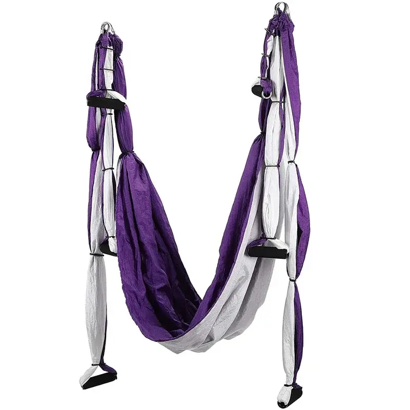 Unisex Anti-Gravity Aerial Yoga Hammock Swing Chair, 210T Nylon Taffeta Breathable Inversion Hanging Belt, 250*150cm, 500kg, Adjustable, Fitness, Lightweight 1200g, Adaptable to Lifestyle, Matching Storage Bag for Body Shaping & Spinal Decompression, Ligh