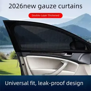 2026 Upgraded Car Window Mosquito Net Screens, Mesh Fabric Bug-Proof Curtains, Car Windshield Sunshade with Summer Sun Protection & Anti-UV Coverage, Universal Vehicle Fit, Toolless Easy Installation & Removal