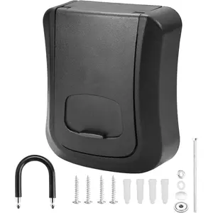 Key Lock Box with 4-Digit Combination Code Black Heavy-Duty Key Lock Holder for Multiple scenarios Weatherproof Outdoor Hide-a-Key Box for Home Car Office Universal Fit