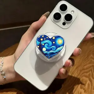 Art Heart Phone Grip , Starry Night–inspired design ,Secure grip & stand , Aesthetic phone accessory, perfect gift for art lovers