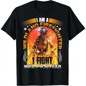 Casual Cotton shortsleeve tees  I Am A Wildland Firefighter T-Shirt