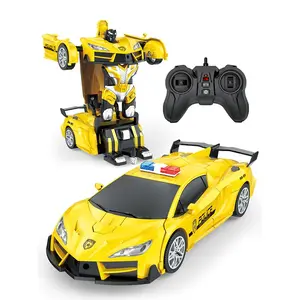 Remote Control Transformer Robot Car Toy, Remote Controlled Car, 1 Set Smart Impact Convertible Car Toy with Remote Controller, Creative Gift for Boys & Girls