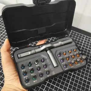 24-In-1 Magnetic Screwdriver Set, Multi-Functional Hand Tool Kit with Detachable T-Handle Ratchet, DIY Home Maintenance Toolbox, Replaceable Screwdriver Bits, Multipurpose Screwdriver Kit