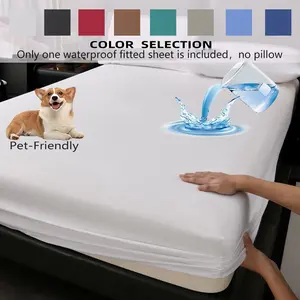 North European Style Waterproof Bed Skirt, Enhanced Fit Anti-Slip Mattress Protector, Liquid Barrier Moisture Proof, Universal Use, All Mattress Sizes