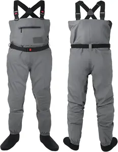 Breathable Waders for Men Women, Stocking Foot Waterproof Chest Waders, Lightweight Waders for Fly Fishing