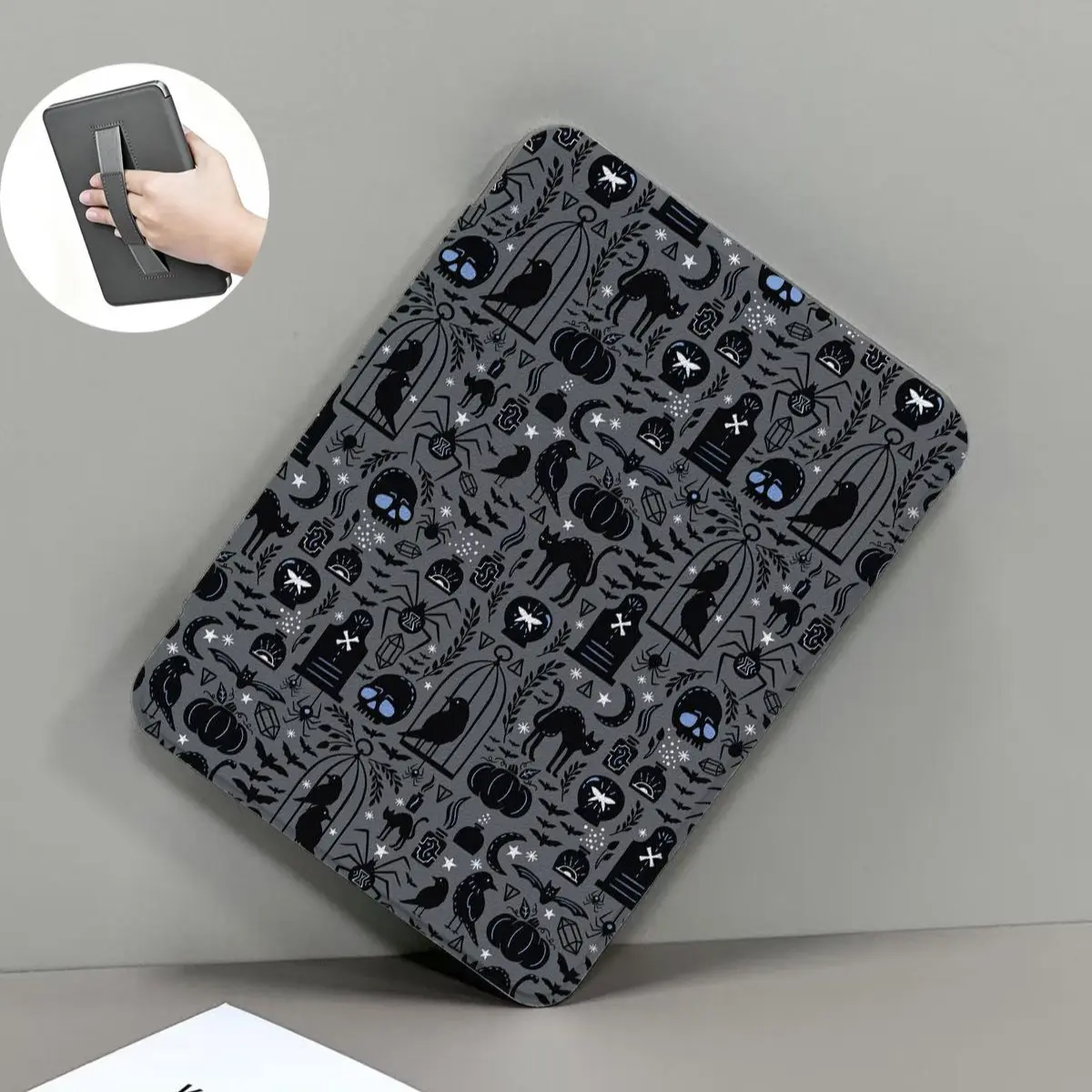 Spooky Aesthetics Protective Handle Kindle Case - Clear Soft Back, Automatic Sleep/Wake, Durable Leather Cover for 12th Gen 7.0" Paperwhite, 11th Gen 6.8" Paperwhite & 6.0" Kindle Reader Tablet Protection Casing #summerwins