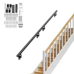 VEVOR Handrail Stair Railing, 4 ft, Wall Mount Handrails for Indoor Stairs, Thickened Aluminum Alloy Hand Rail with Installation Kit, 440 LBS Load Capacity Stairway Railing for Outdoor StairsVEVOR Super Brand Day