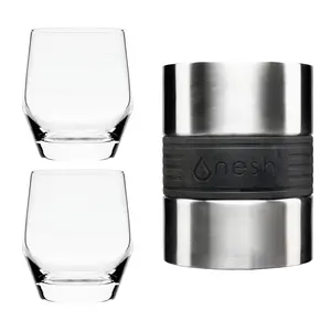 Nesh Whiskey Chiller and Heavy Base Tumbler Set