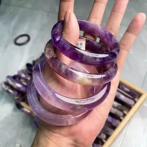 Natural Amethyst Crystal Bangle