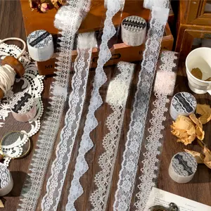 6 Roll Afternoon Lace Series Pet, DIY Handmade Decoration Stickers, Stickers Kit, Decorative Sticker Book, Scrapbook Materials for Scrapbooking & Diary Making, Crafts