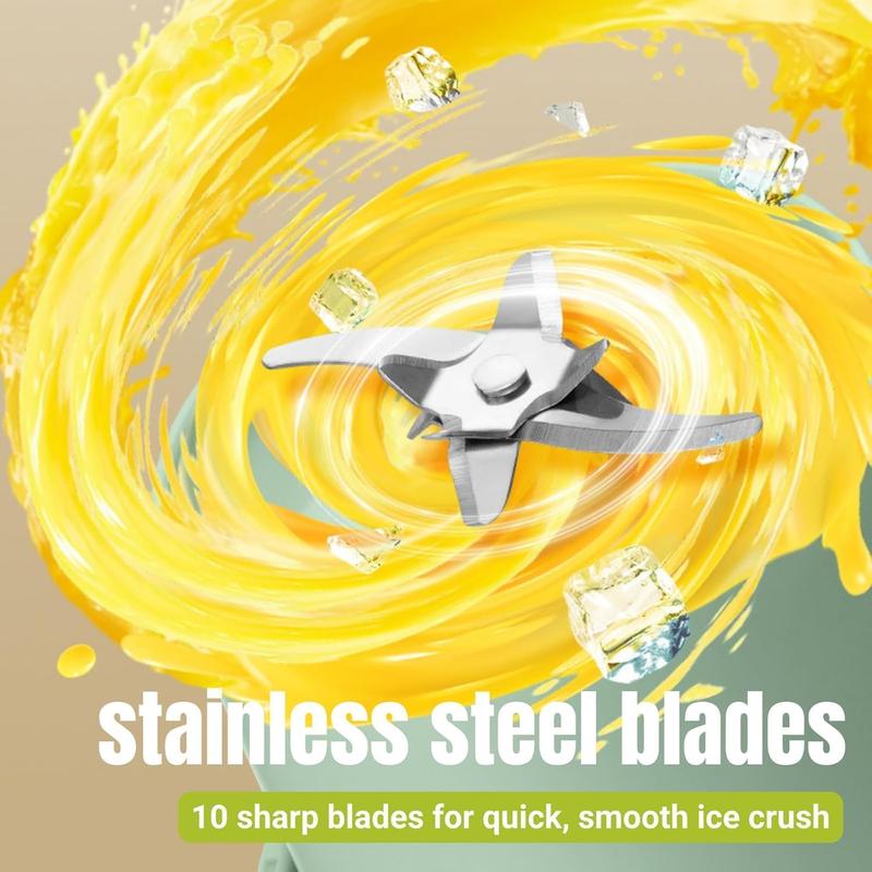 Portable Wireless Juicer Cup 18oz, USB Rechargeable Automatic Blending Cup with Detachable Lid, Multifunctional Fruit Juicer for Travel & Outdoor