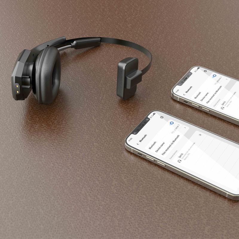 dh16b Noise Cancelling Headset  with 99% Noise Cancellation IP54 Protection Bluetooth Customizable Parrot Button for Clear Communication Adjustable headphones bluetooth wireless headphones