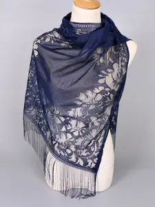 Elegant Lace Shawl for Brides, Hollow Out Design, Solid Color, Perfect for Weddings & Special Occasions, Stylish Bridal Accessory