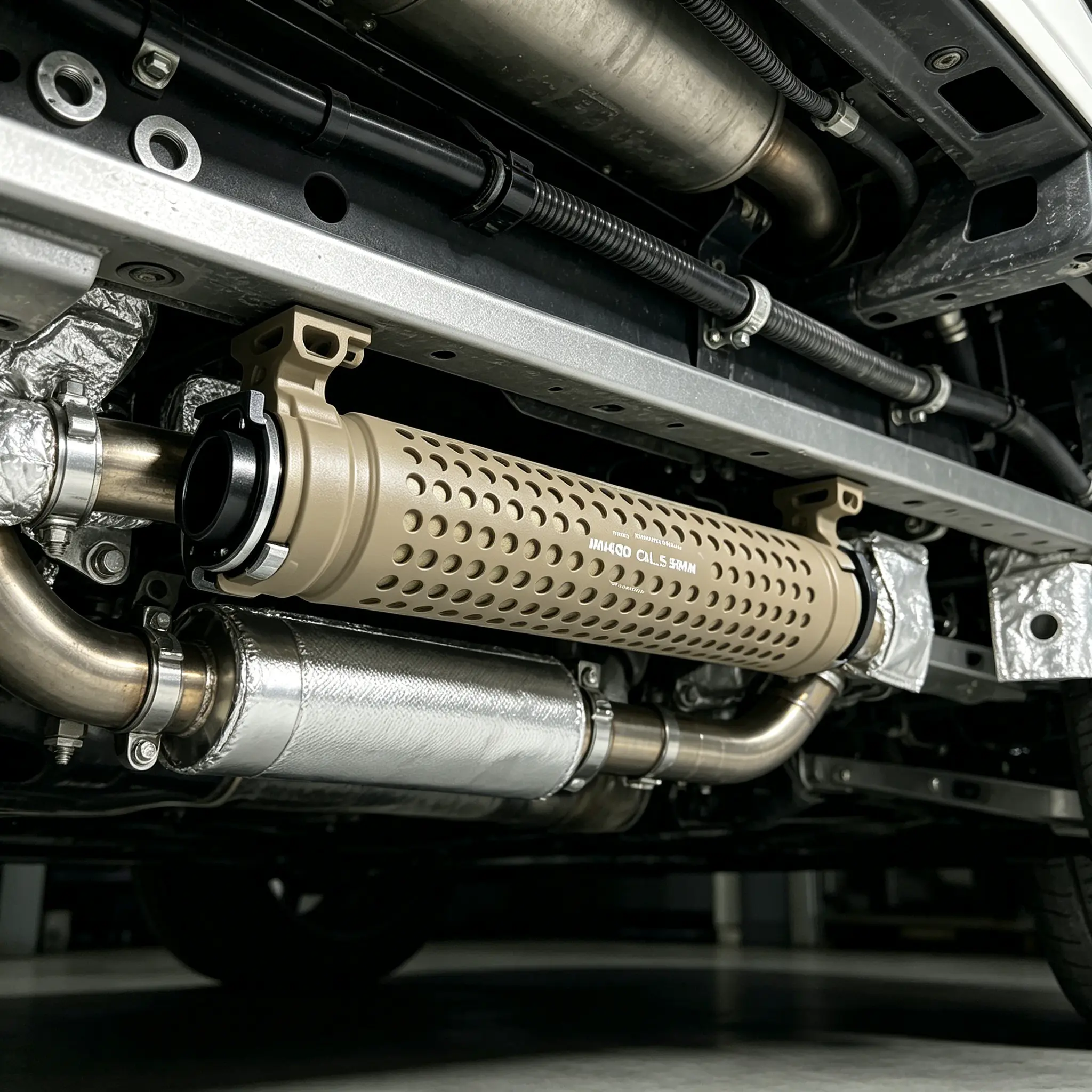 M4QD Vehicle Chassis Mount Hardware | Sand Color Perforated Auto Accessory