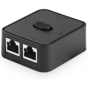 Gigabit Network Switcher, Passive Ethernet Selector, in/Out to A or B Network, Bidirectional Manual Switcher, No Power Required